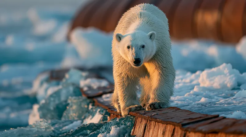 Polar bear (Ursus maritimus) in Alaska