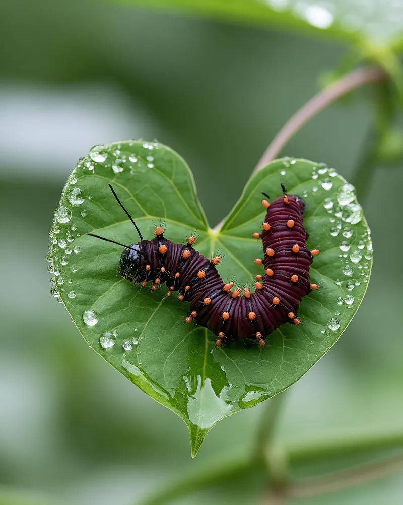 Pipevine swallowtail caterpillar (Battus philenor) in Arizona