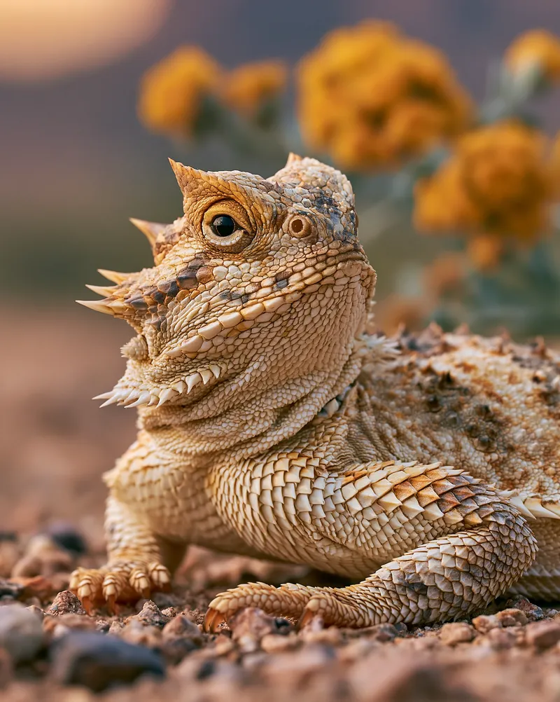 Regal horned lizard (Phrynosoma solare) in Arizona