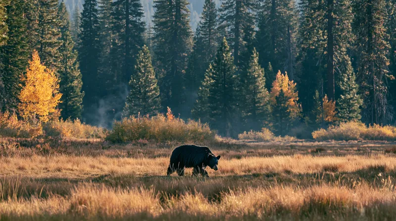 American black bear (cinnamon phase) (Ursus americanus) in California