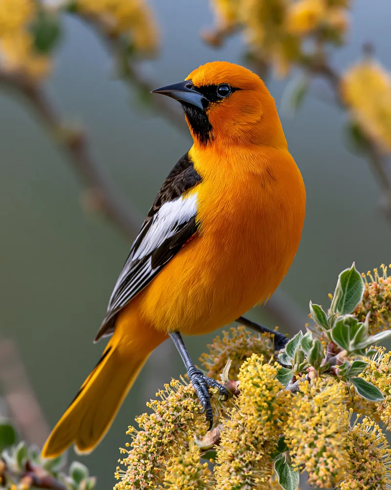 Bullock's Oriole (male) (Icterus bullockii) in California