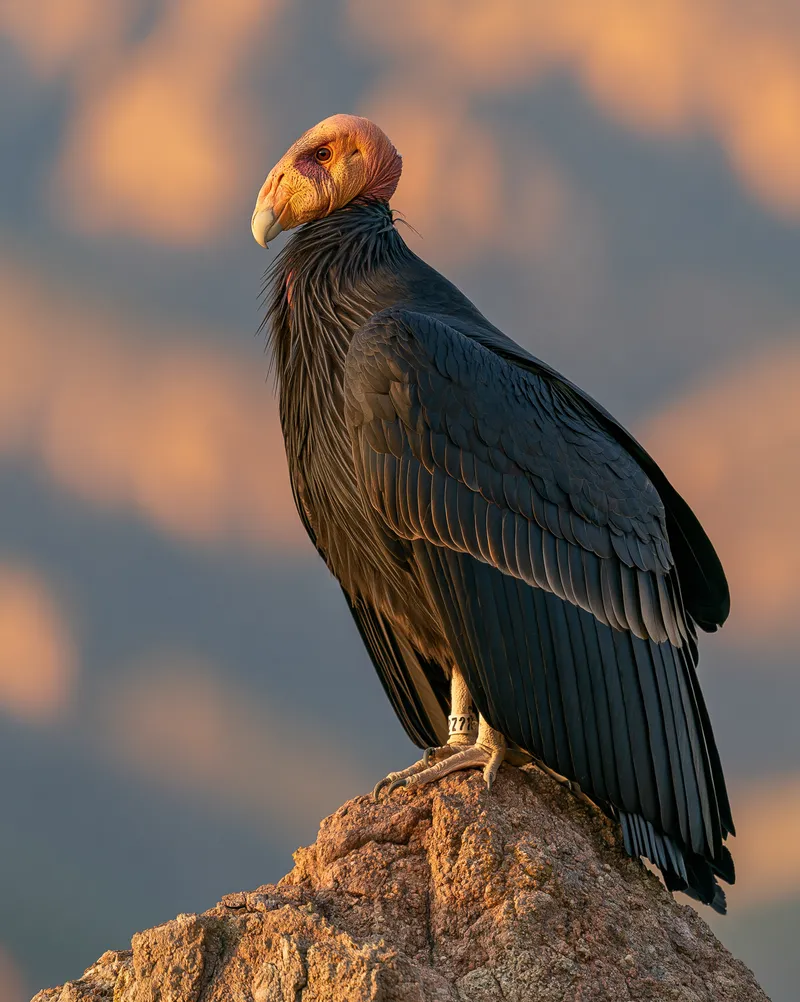California condor (Gymnogyps californianus) in California