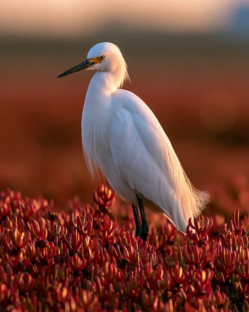 snowy egret in California