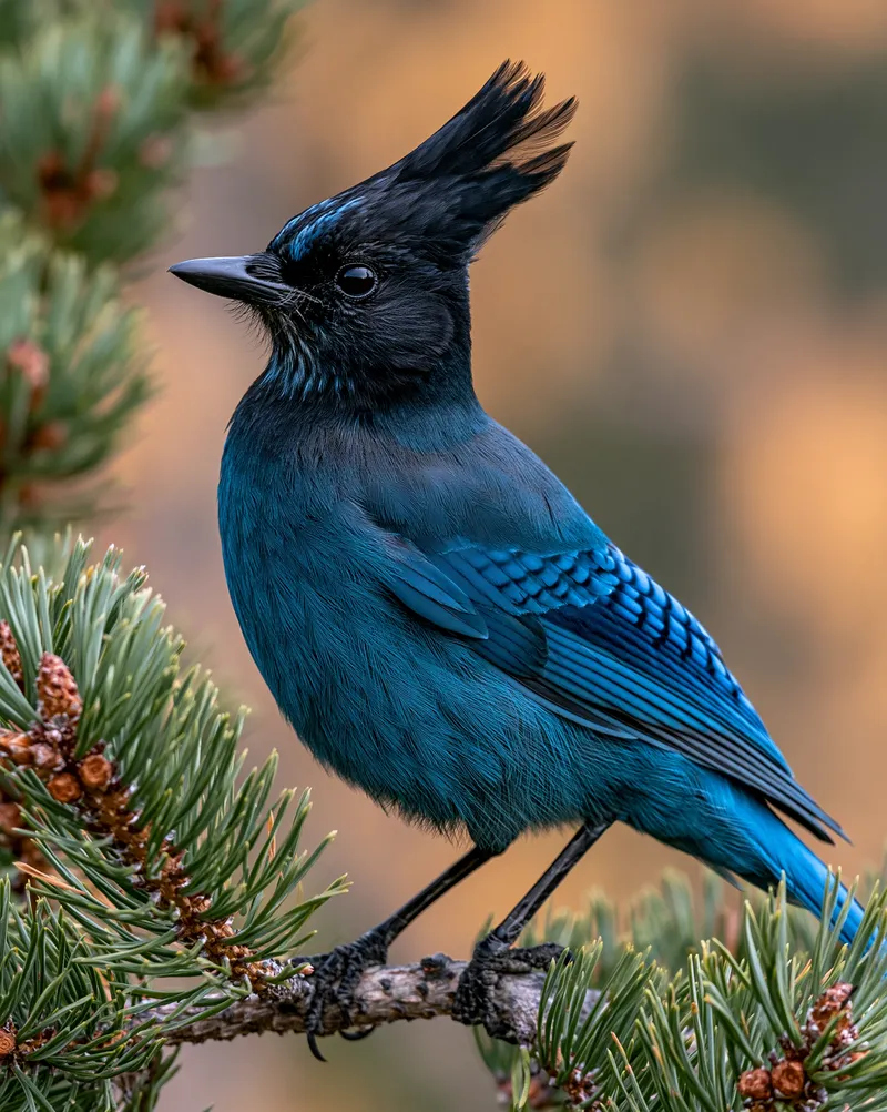Steller's Jay (Cyanocitta stelleri) in Colorado