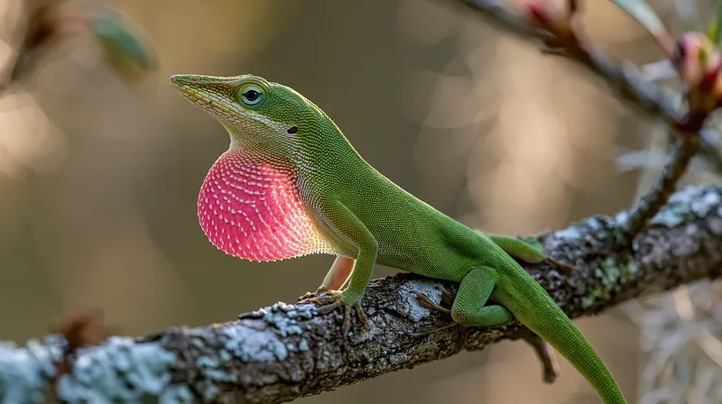 Green anole (Anolis carolinensis) in Florida