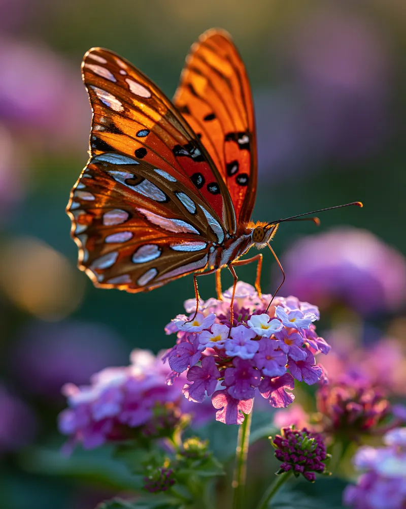 Gulf fritillary butterfly (Agraulis vanillae) in Florida