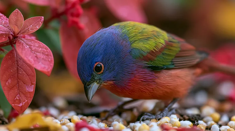 Painted Bunting (male) (Passerina ciris) in Florida