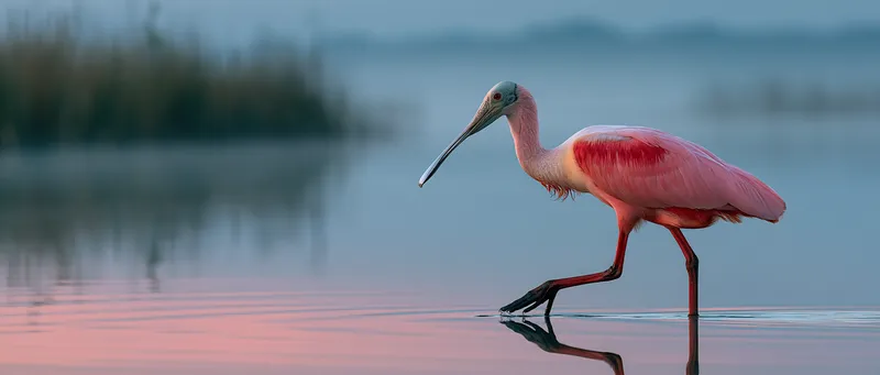 roseate spoonbill (Platalea ajaja) in Florida