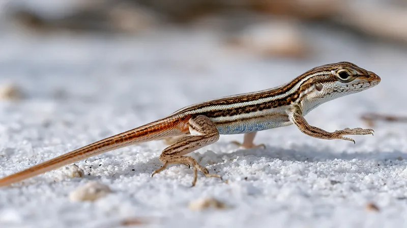Six-lined racerunner (Aspidoscelis sexlineata) in Florida