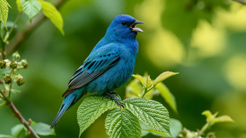 Indigo Bunting (male) (Passerina cyanea) in Kentucky