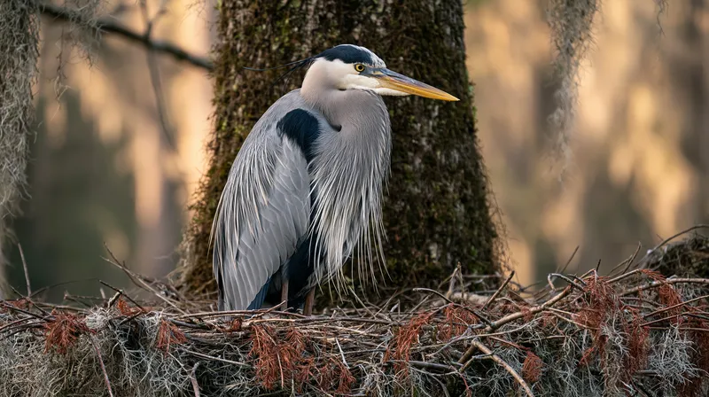 Great Blue Heron (Ardea herodias) in Louisiana
