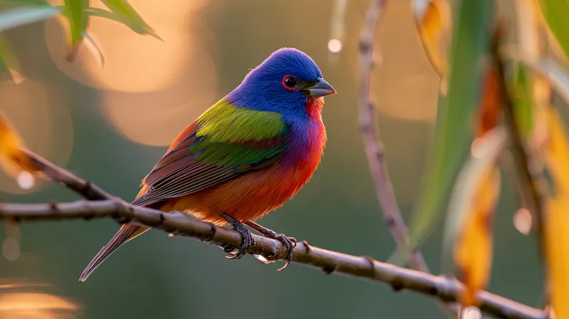 Painted Bunting (male) (Passerina ciris) in Louisiana