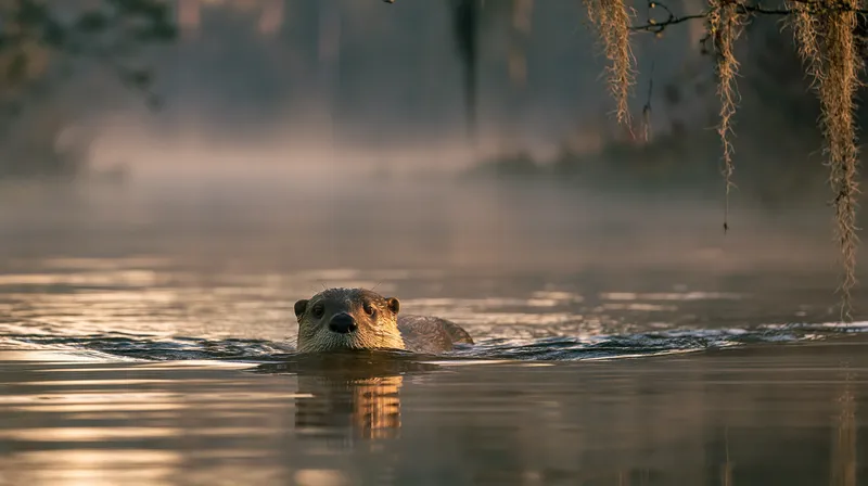 River otter (Lontra canadensis) in Louisiana