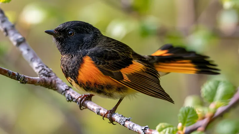 American Redstart (male) in Maine