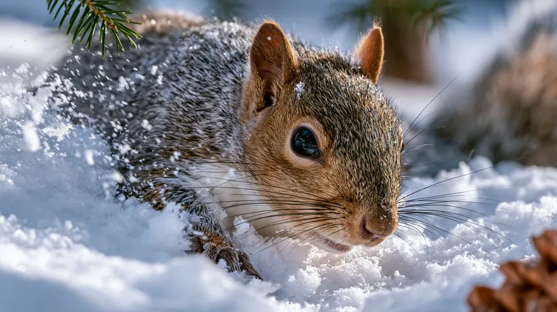 Gray squirrel (Sciurus carolinensis) in Maine