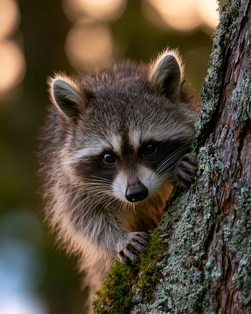 Raccoon (Procyon lotor) in Maine