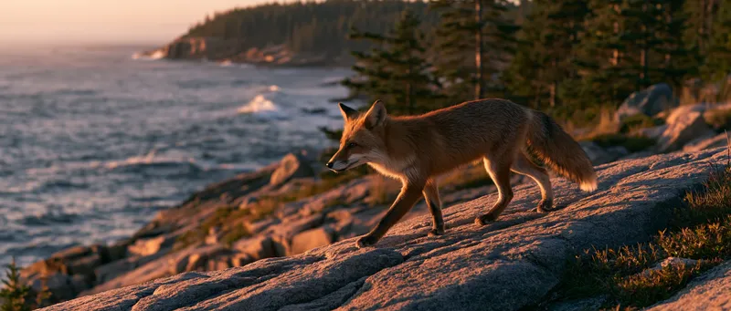Red fox (Vulpes vulpes) in Maine