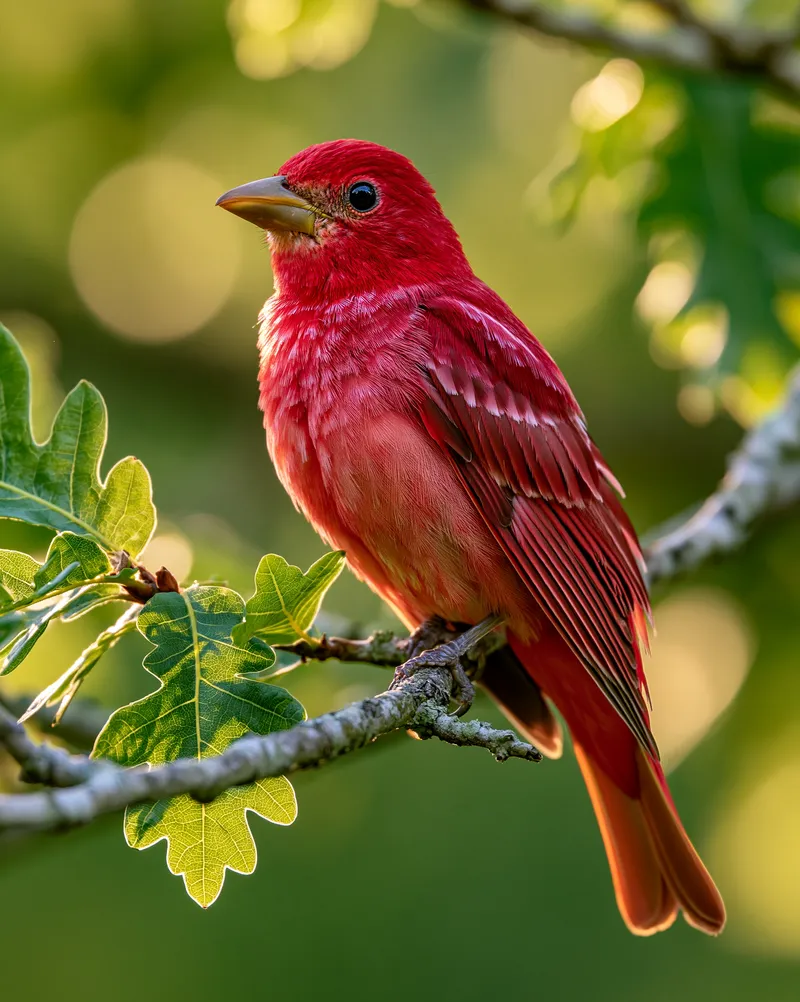 Summer Tanager (male) (Piranga rubra) in Mississippi