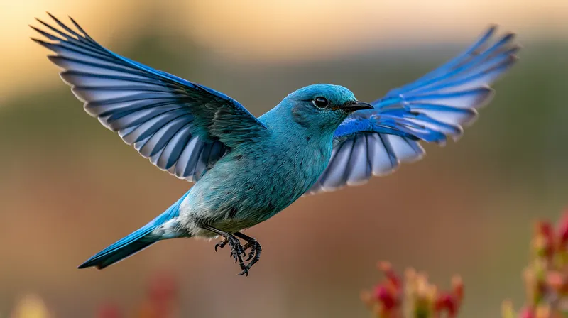 Mountain Bluebird (male) (Sialia currucoides) in Montana