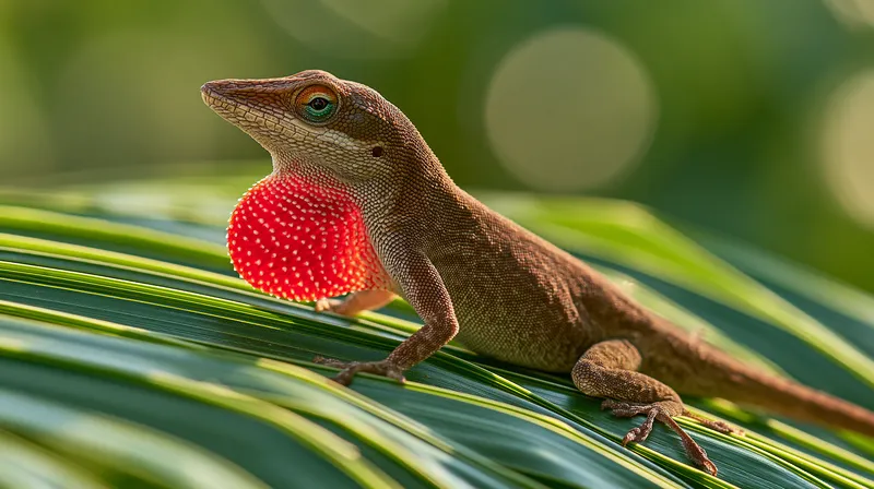 Carolina anole (brown phase) in North Carolina