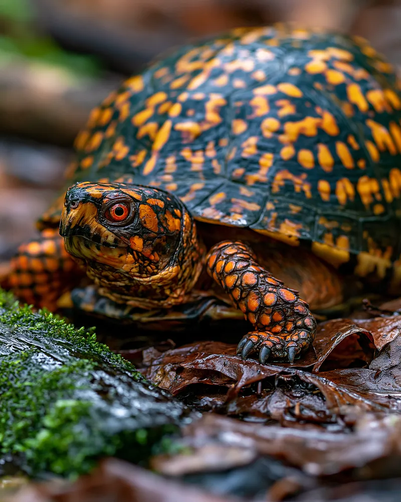 Eastern box turtle (Terrapene carolina carolina) in North Carolina