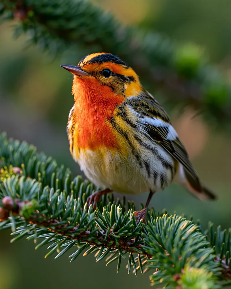 Blackburnian Warbler (male) (Setophaga fusca) in New Hampshire