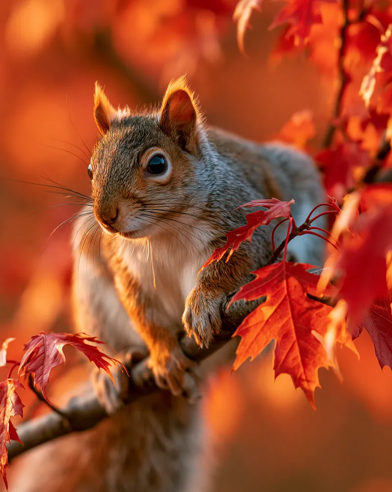 Gray squirrel (Sciurus carolinensis) in New Hampshire