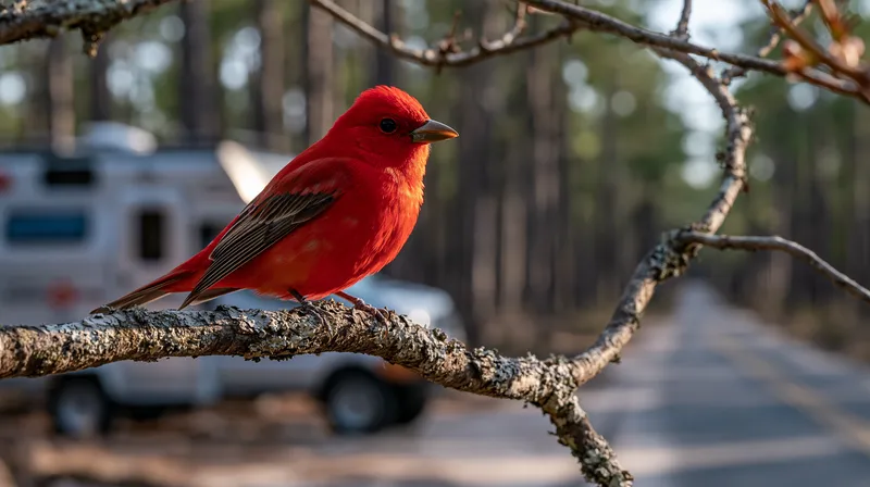 Scarlet Tanager (male) (Piranga olivacea) in New Jersey