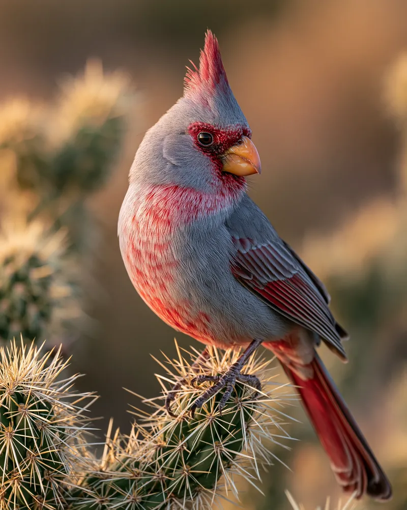 Pyrrhuloxia (male) (Cardinalis sinuatus) in New Mexico