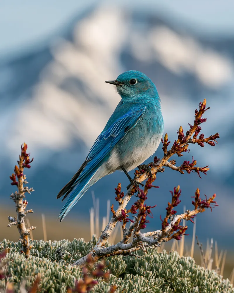 Mountain Bluebird (male) (Sialia currucoides) in Nevada