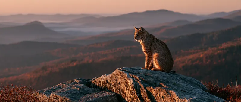 Eastern bobcat (Lynx rufus) in New York