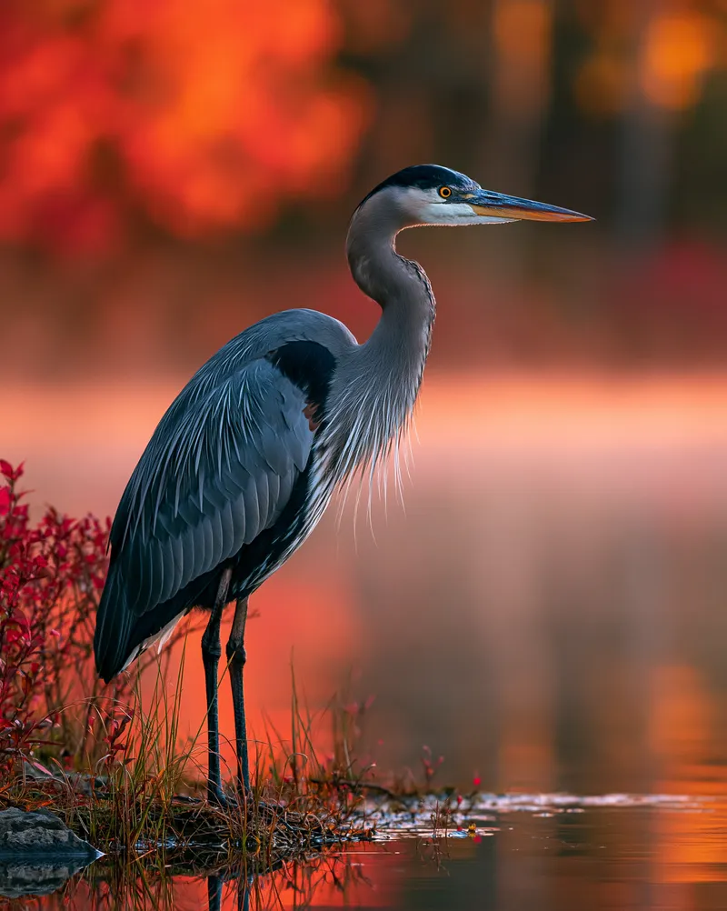 Great Blue Heron (Ardea herodias) in New York