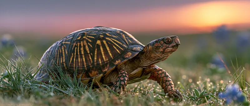 Ornate box turtle (Terrapene ornata) in Oklahoma