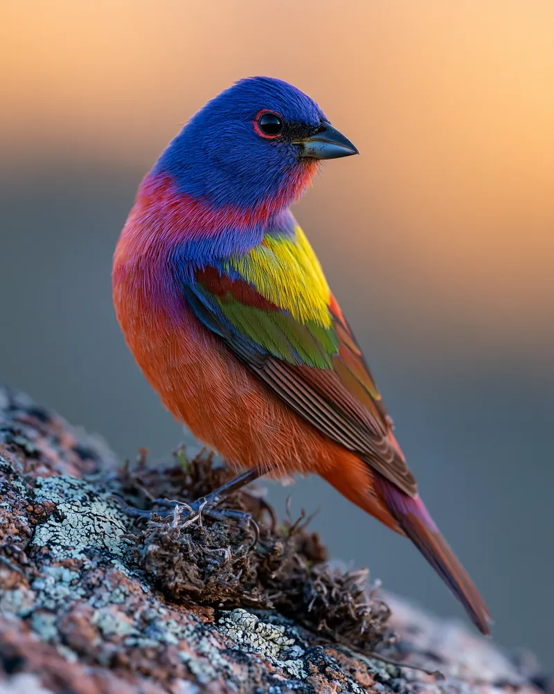 Painted Bunting (male) (Passerina ciris) in Oklahoma