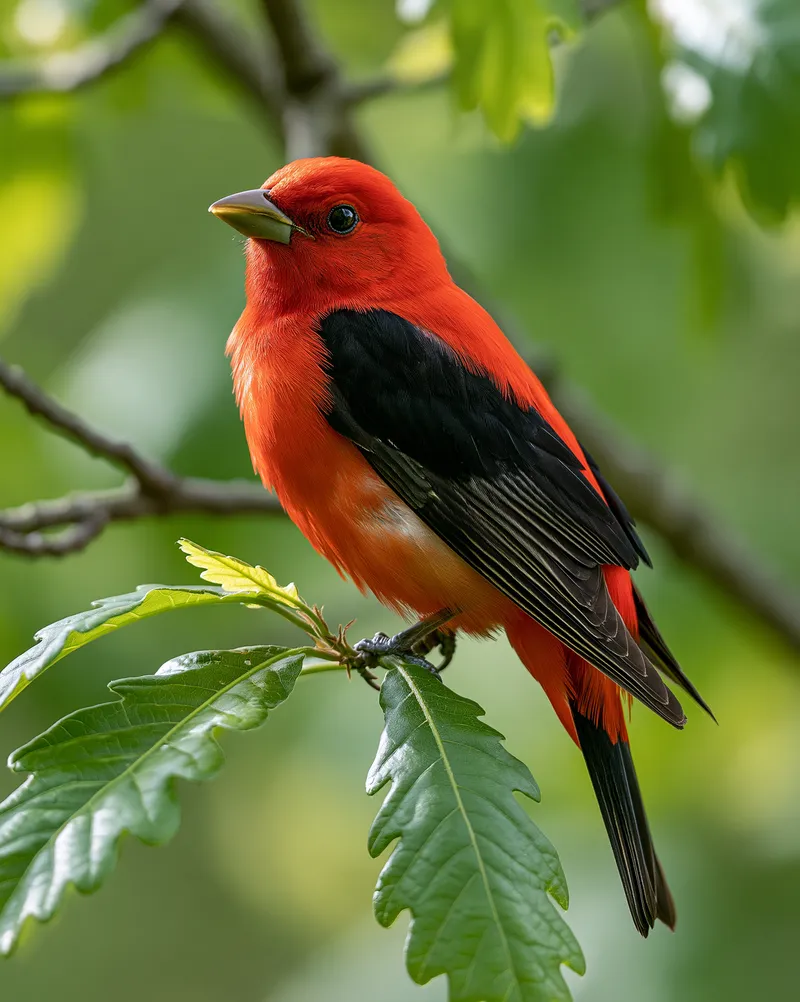 Scarlet Tanager (male) (Piranga olivacea) in Pennsylvania