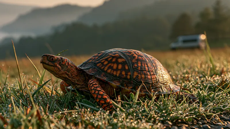 Eastern box turtle (Terrapene carolina carolina) in Tennessee