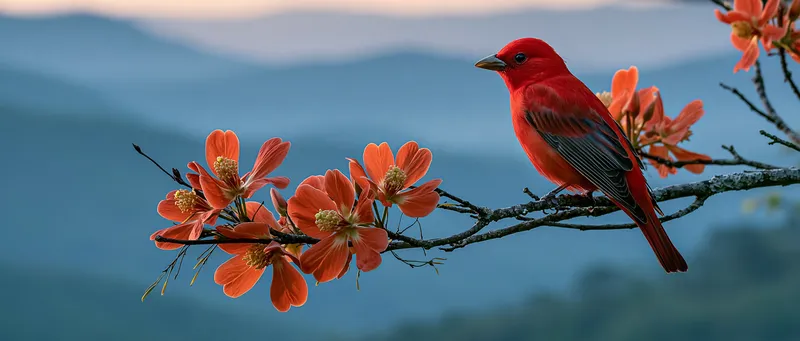 Scarlet Tanager (male) (Piranga olivacea) in Tennessee