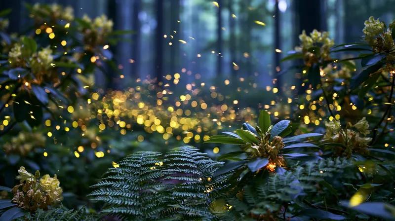 Synchronous fireflies (Photinus carolinus) (Photinus carolinus) in Tennessee
