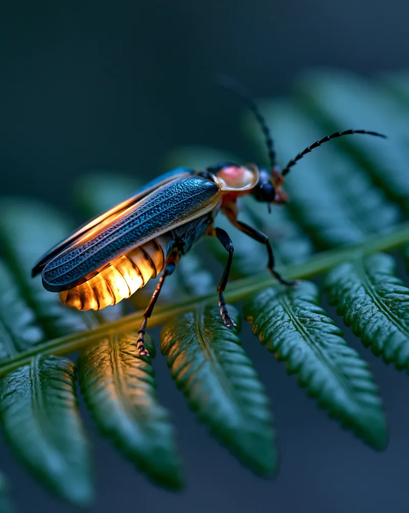 Synchronous fireflies (Photinus carolinus) (Photinus carolinus) in Tennessee