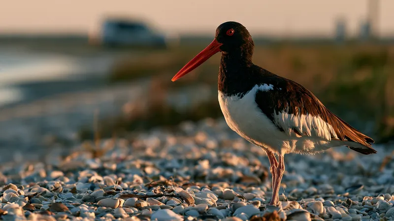 American oystercatcher (Haematopus palliatus) in Texas