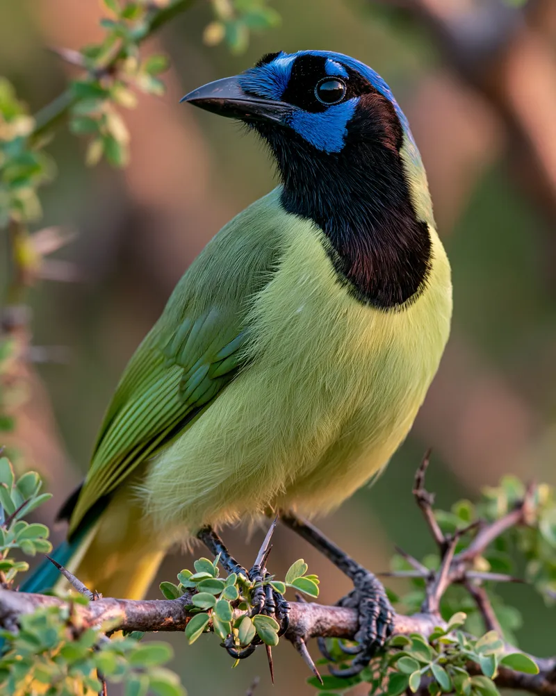 Green Jay (Cyanocorax yncas) in Texas
