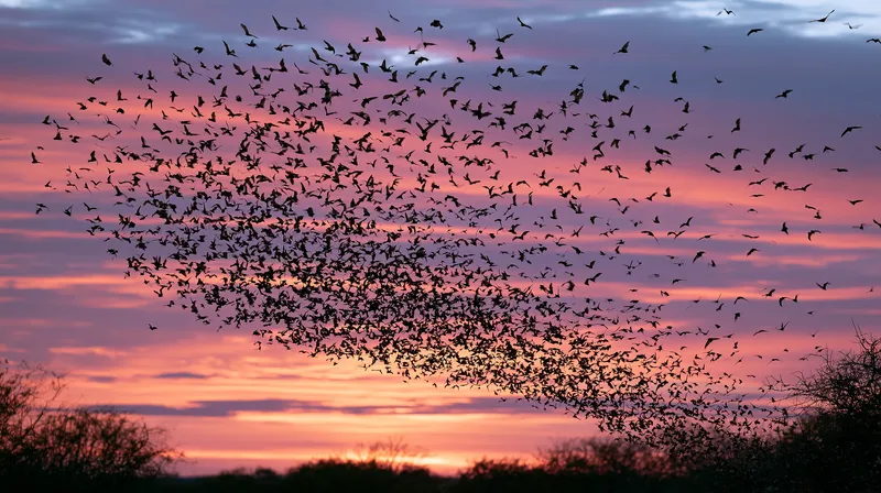 Mexican free-tailed bats (Bracken emergence) (Tadarida brasiliensis) in Texas