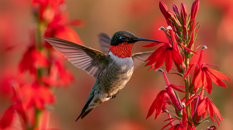 Ruby-throated Hummingbird (male) in Texas