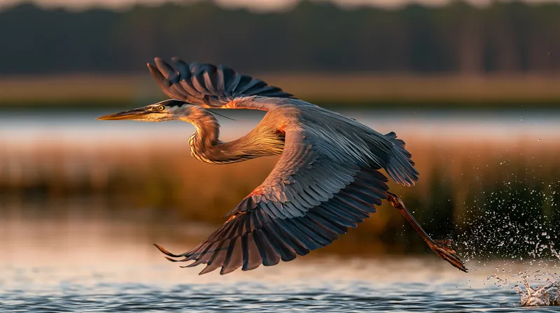 Great Blue Heron (Ardea herodias) in Virginia