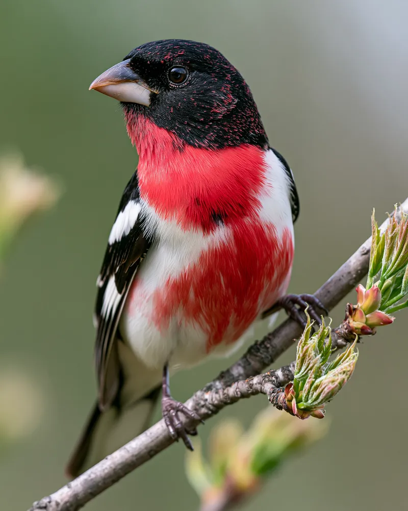 Rose-breasted Grosbeak (male) (Pheucticus ludovicianus) in Wisconsin