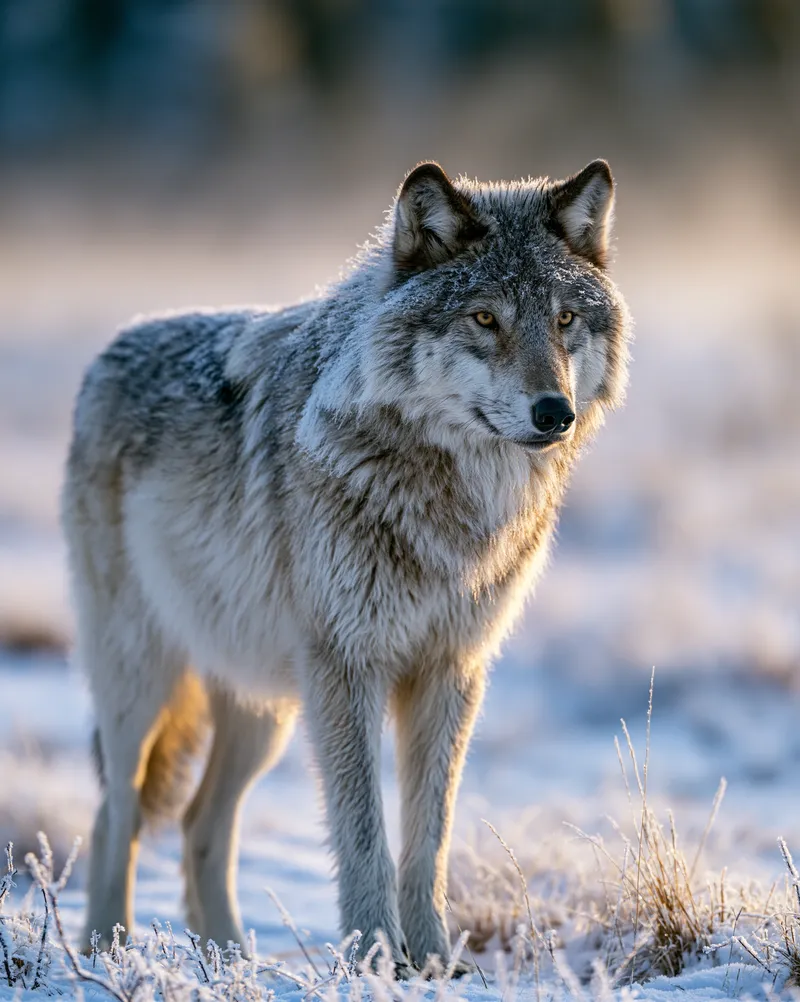 Gray wolf (national, dignified) (Canis lupus) in Wyoming