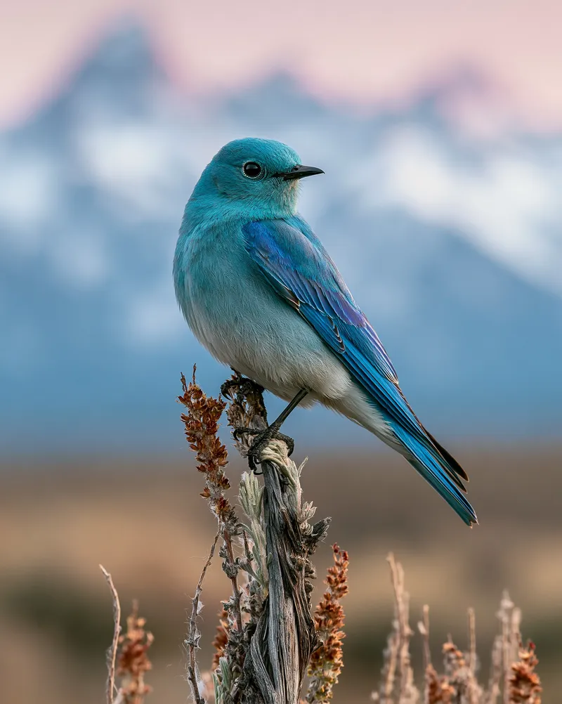 Mountain Bluebird (male) (Sialia currucoides) in Wyoming